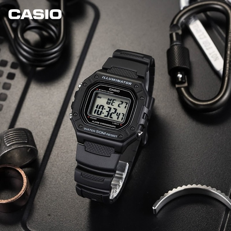 Vintage Digital Watch - Оригинальные цифровые спортивные часы Casio W-218H-1A