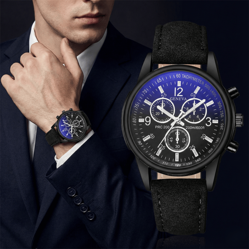 Smartwatch Watches Best Gift For Men - Мужские часы-хронограф Geneva, повседневные, с кожаным