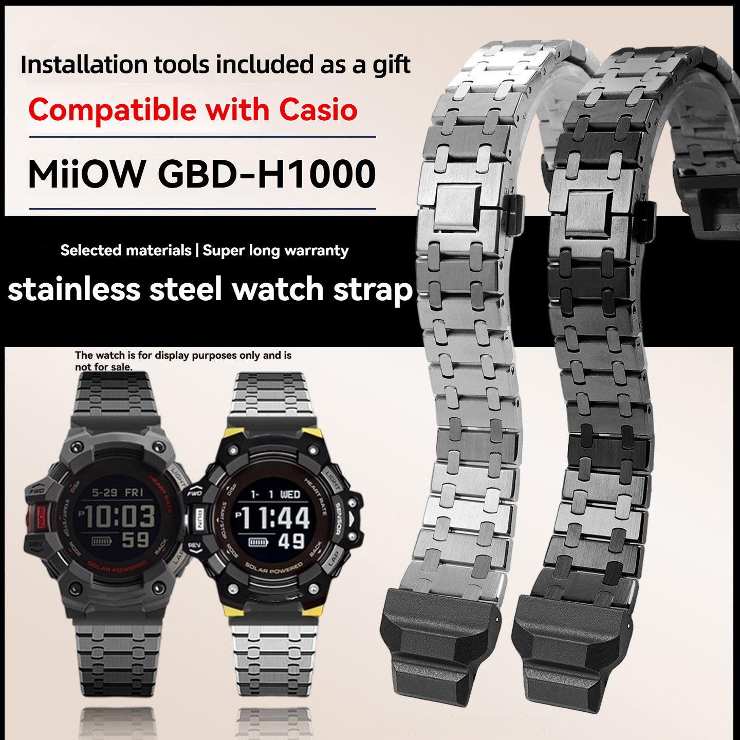 Casio Watches Smartwatch - Модифицированный металлический ремешок из нержавеющей стали