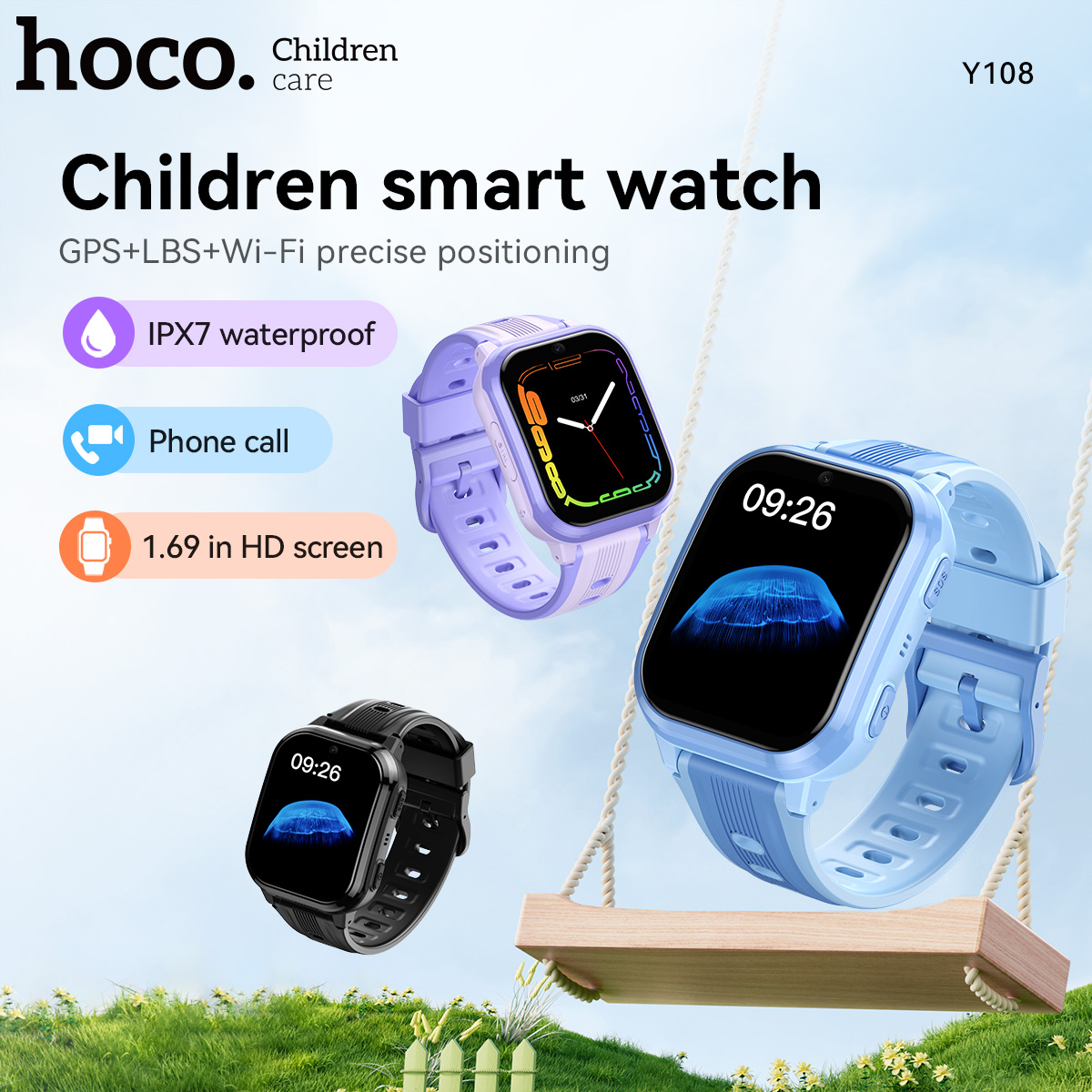 Smartwatch Watches For Boys - Детские умные часы HOCO Y108 с