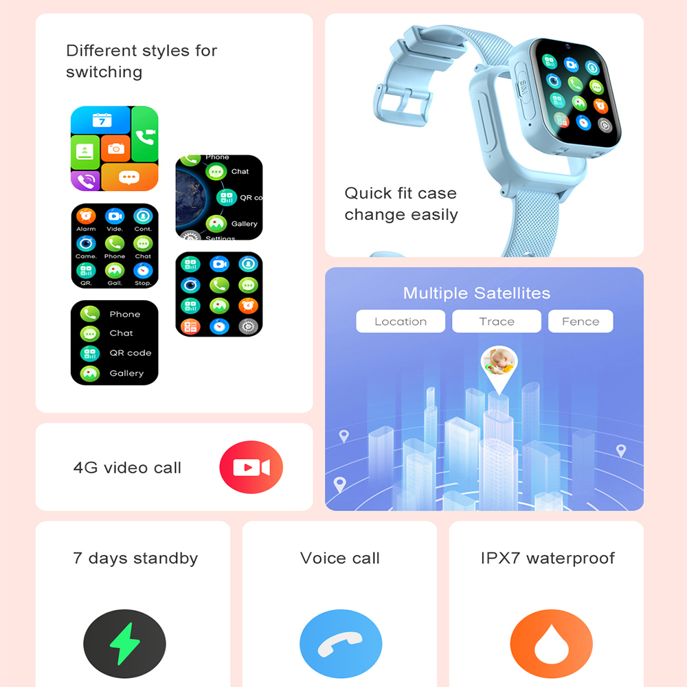 Смарт-часы для детей 4G GPS WI – обзор и цена Smartwatch Watches For Boys