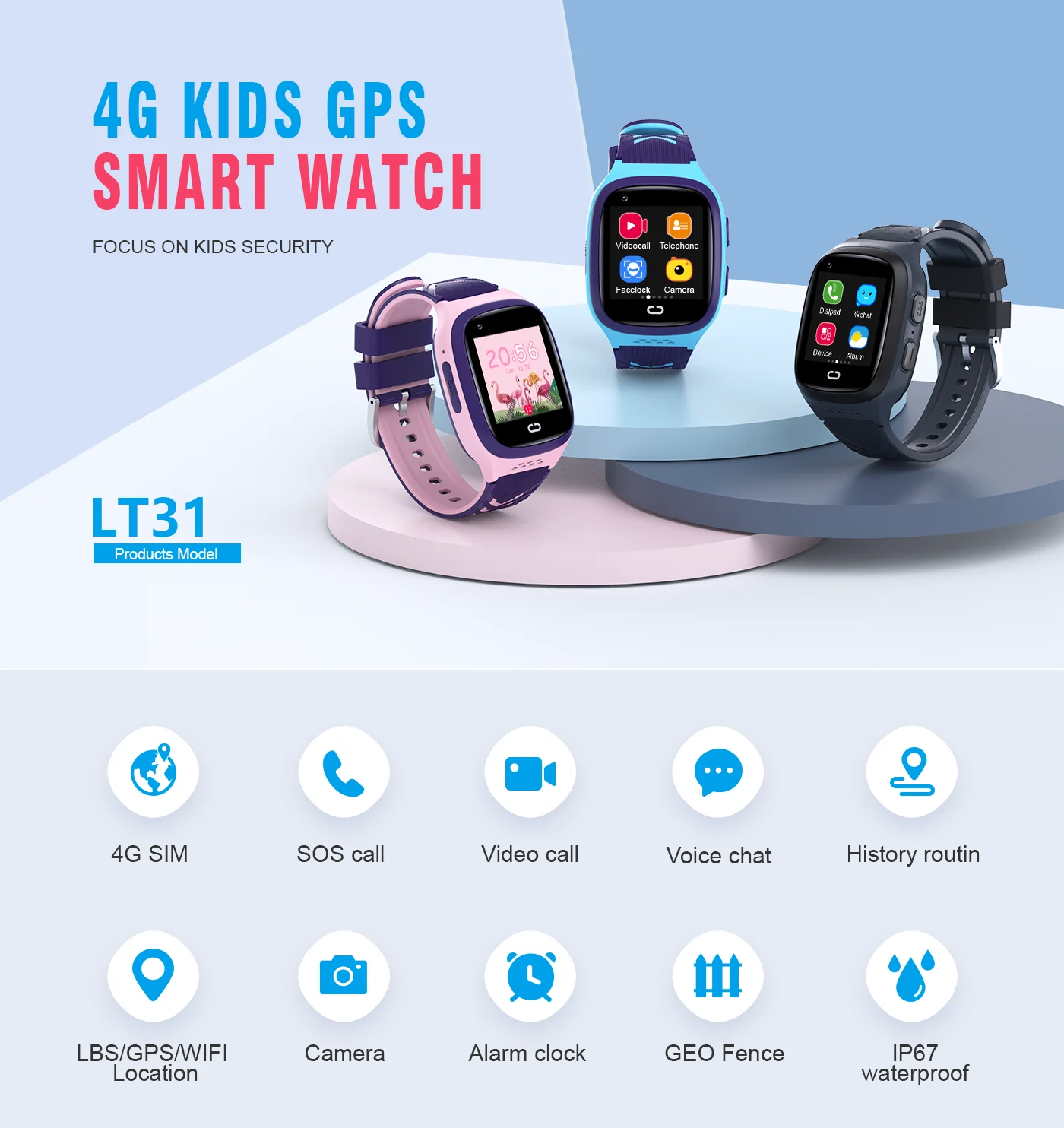 4G Детские Смарт-часы SOS Водо – обзор и цена Smartwatch Watches Kids