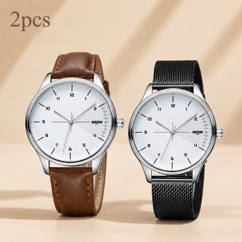 2 шт. YAZOLE Мужские деловые ч – обзор и цена Smartwatch Watches Best Gift For Men