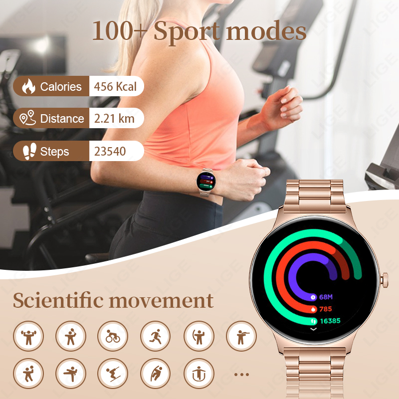 Новые умные часы LIGE толщиной – обзор и цена Smartwatch Slim Watches For Men