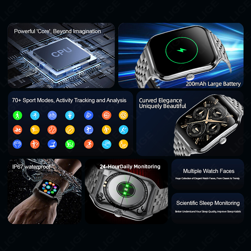 Умные часы LIGE Fashion Ultra- – обзор и цена Smartwatch Slim Watches For Men