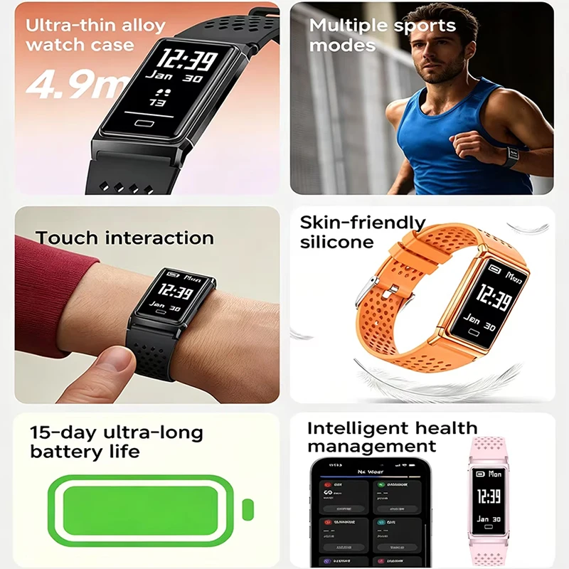 Смарт-браслет LIGE New Ultra-S – обзор и цена Smartwatch Slim Watches For Men