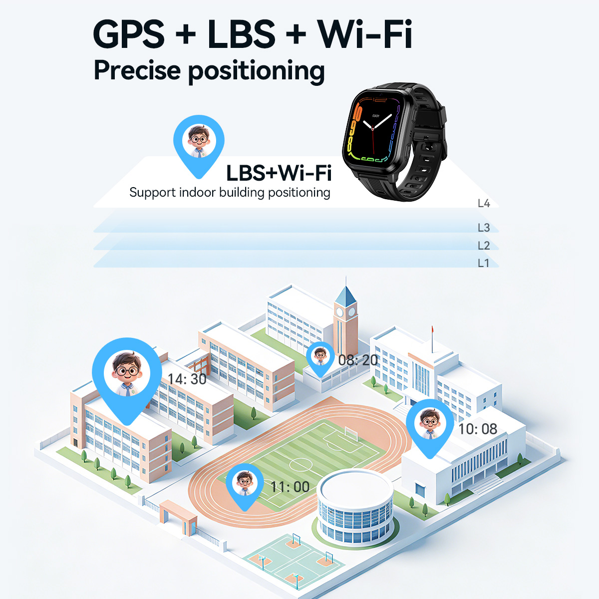 Детские умные часы HOCO Y108 с – обзор и цена Smartwatch Watches For Boys